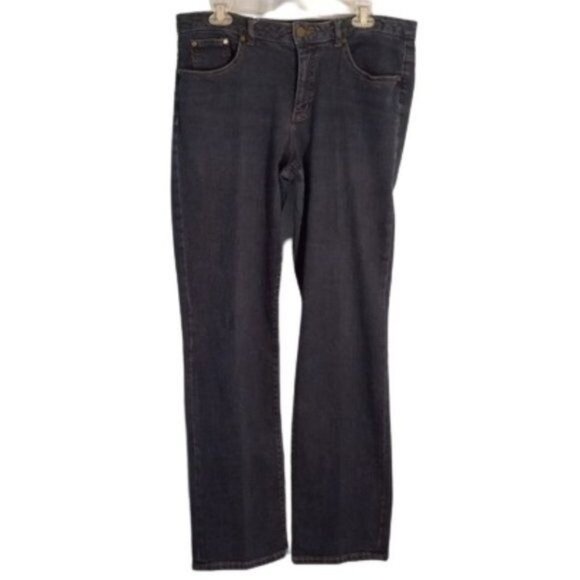 Chaps Size 12 Madden Straight Womens Jeans Dark Wash Denim - Picture 1 of 11